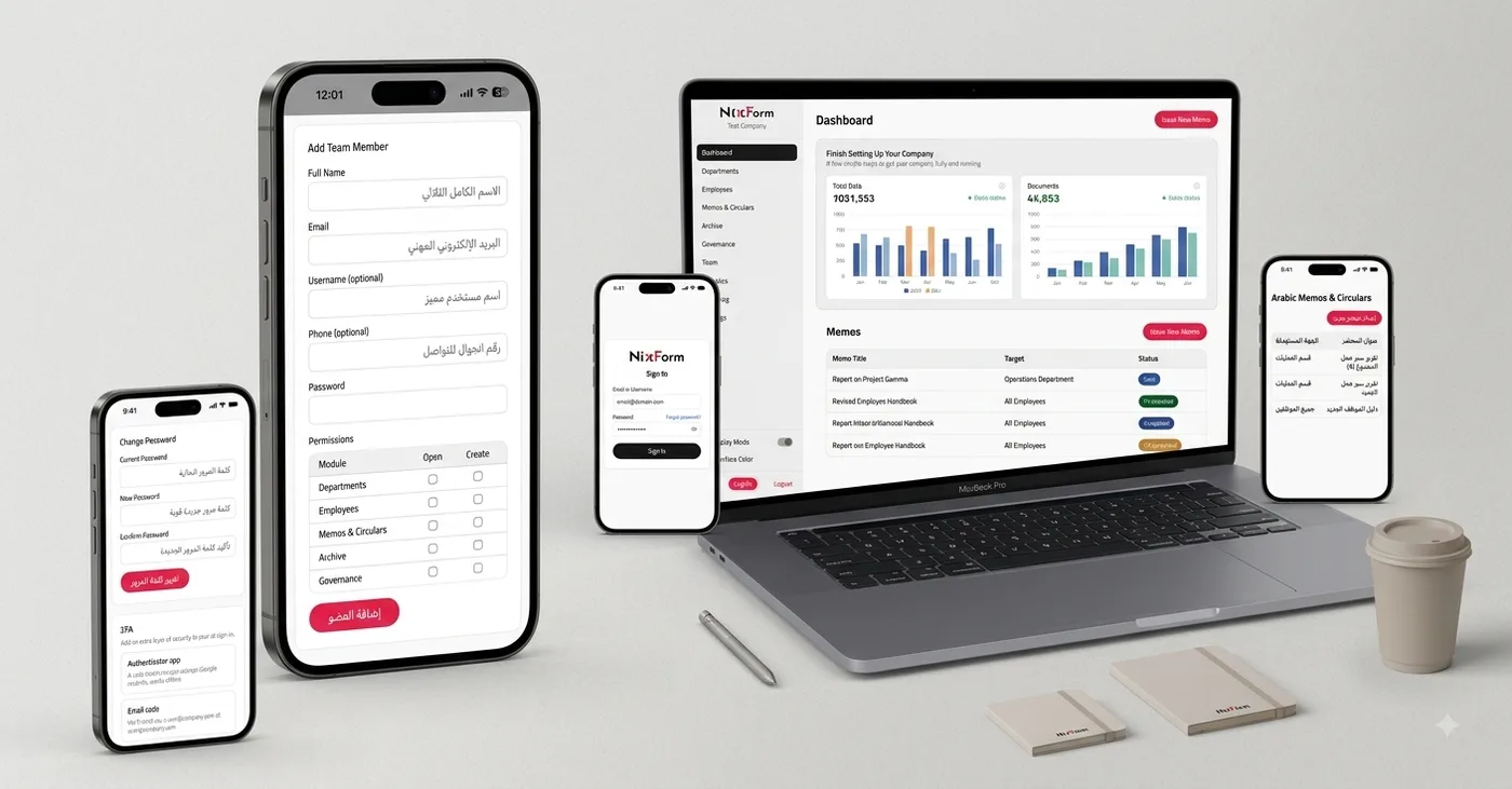 NixForm dashboard preview